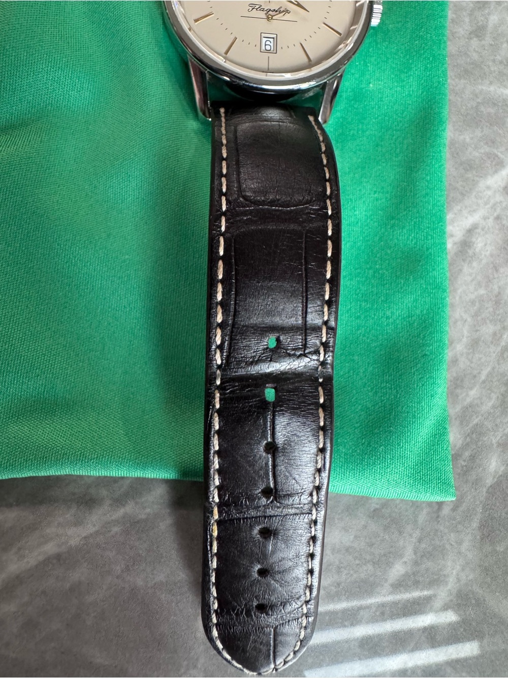 Longines Flagship Men's Watch - Cream Dial, Brown Leather Strap - Picture 9 of 16